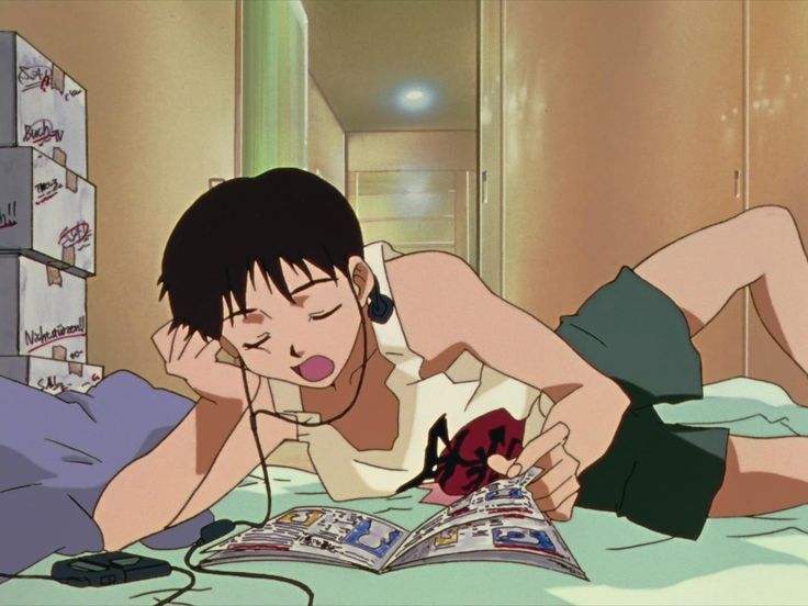 Shinji with Walkman